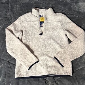 Prince & Fox Cream Sweater with Navy Accents